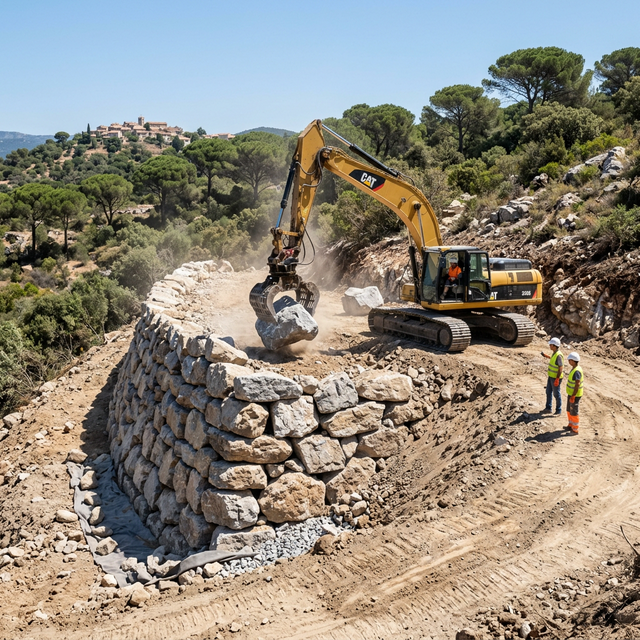 Chantier démolition dans le Var